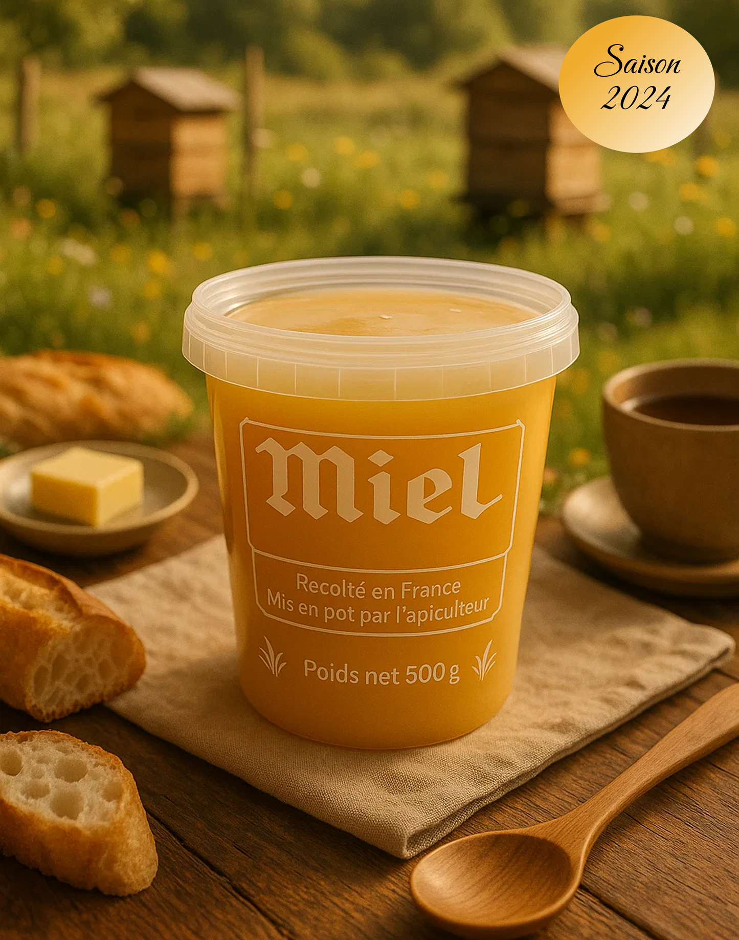 Miel de printemps 2024 – Récolté et mis en pot par l'apiculteur